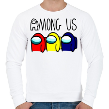 PRINTFASHION Among us  - Férfi pulóver - Fehér férfi pulóver, kardigán