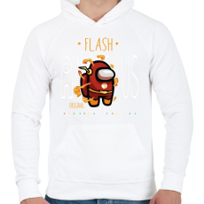 PRINTFASHION Among us Flash premium skin set - Férfi kapucnis pulóver - Fehér