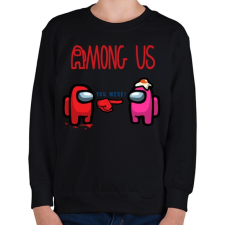 PRINTFASHION among us - Gyerek pulóver - Fekete gyerek pulóver, kardigán