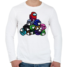 PRINTFASHION Among Us - Győztes - Férfi hosszú ujjú póló - Fehér