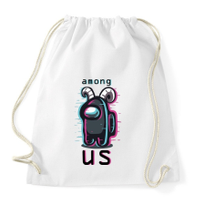PRINTFASHION Among us horn - Sportzsák, Tornazsák - Fehér tornazsák