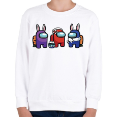 PRINTFASHION Among Us - Húsvét - Gyerek pulóver - Fehér