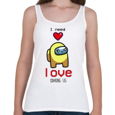 PRINTFASHION Among us - I need love - Női atléta - Fehér