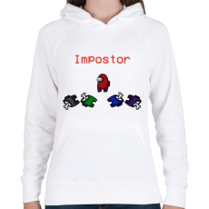 PRINTFASHION Among us: Impostor - Női kapucnis pulóver - Fehér