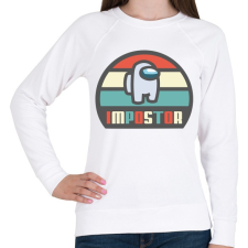 PRINTFASHION Among us Impostor - Női pulóver - Fehér női pulóver, kardigán