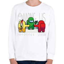 PRINTFASHION Among us - impostor situation - Gyerek pulóver - Fehér gyerek pulóver, kardigán