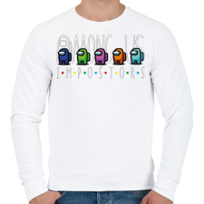 PRINTFASHION Among us impostors 2 - Férfi pulóver - Fehér férfi pulóver, kardigán