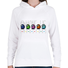 PRINTFASHION Among us impostors 2 - Női kapucnis pulóver - Fehér