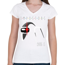 PRINTFASHION Among us - impostors among us 2 - Női V-nyakú póló - Fehér női póló