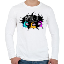 PRINTFASHION Among us impostors hole  - Férfi hosszú ujjú póló - Fehér férfi póló