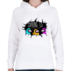 PRINTFASHION Among us impostors hole  - Női kapucnis pulóver - Fehér