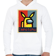 PRINTFASHION Among us Impotchu - Férfi kapucnis pulóver - Fehér