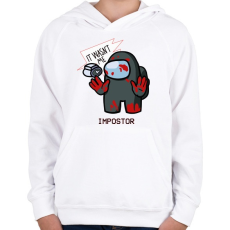 PRINTFASHION Among us - it wasnt me - Gyerek kapucnis pulóver - Fehér