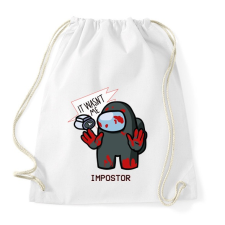 PRINTFASHION Among us - it wasnt me - Sportzsák, Tornazsák - Fehér tornazsák