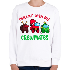 PRINTFASHION Among Us - Karácsony - Gyerek pulóver - Fehér