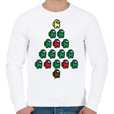 PRINTFASHION Among us - Karácsonyfa - Férfi pulóver - Fehér férfi pulóver, kardigán