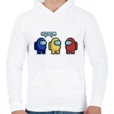 PRINTFASHION Among us kinda SUS - Férfi kapucnis pulóver - Fehér férfi pulóver, kardigán