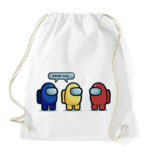 PRINTFASHION Among us kinda SUS - Sportzsák, Tornazsák - Fehér tornazsák