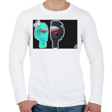PRINTFASHION Among us LOVE - Férfi hosszú ujjú póló - Fehér