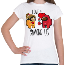 PRINTFASHION Among us - LOVE is Among us - Női póló - Fehér női póló