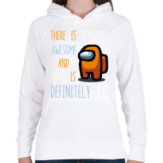 PRINTFASHION Among us me is awesome - Női kapucnis pulóver - Fehér