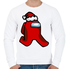 PRINTFASHION Among us - Mikulás - Férfi pulóver - Fehér