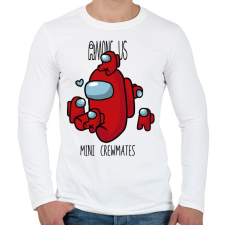 PRINTFASHION Among us Mini crewmates - Férfi hosszú ujjú póló - Fehér férfi póló