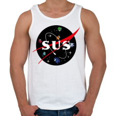 PRINTFASHION Among Us - NASA - Férfi atléta - Fehér