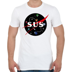 PRINTFASHION Among Us - NASA - Férfi póló - Fehér