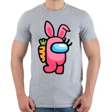 PRINTFASHION Among Us nyuszi - Férfi póló - Sport szürke