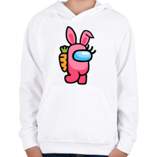 PRINTFASHION Among Us nyuszi - Gyerek kapucnis pulóver - Fehér gyerek pulóver, kardigán