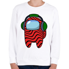 PRINTFASHION Among us Pewdiepie - Gyerek pulóver - Fehér