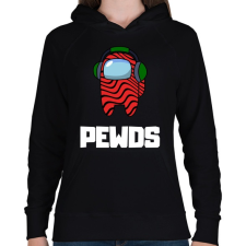 PRINTFASHION Among us PEWDS - Női kapucnis pulóver - Fekete női pulóver, kardigán
