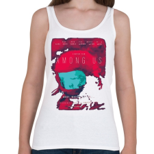 PRINTFASHION Among us  plakát  - Női atléta - Fehér női trikó