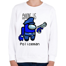 PRINTFASHION Among us Policeman  - Gyerek pulóver - Fehér