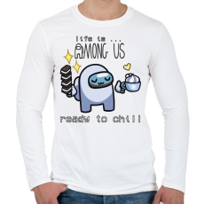 PRINTFASHION Among us - ready to chill - Férfi hosszú ujjú póló - Fehér