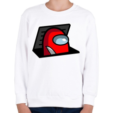PRINTFASHION among us: red impostor - Gyerek pulóver - Fehér