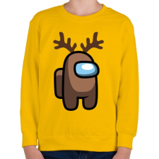 PRINTFASHION Among us rénszarvas - Gyerek pulóver - Sárga gyerek pulóver, kardigán