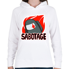 PRINTFASHION Among us - sabotage - Női kapucnis pulóver - Fehér