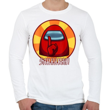 PRINTFASHION Among us - Shhhhhh! - Férfi hosszú ujjú póló - Fehér férfi póló