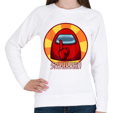 PRINTFASHION Among us - Shhhhhh! - Női pulóver - Fehér női pulóver, kardigán