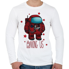 PRINTFASHION Among us spaceman - űrhajós - Férfi hosszú ujjú póló - Fehér férfi póló