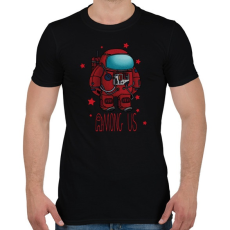 PRINTFASHION Among us spaceman - űrhajós - Férfi póló - Fekete