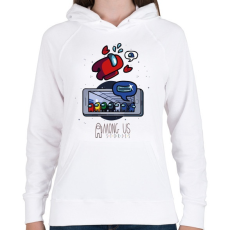 PRINTFASHION Among us stories - Női kapucnis pulóver - Fehér