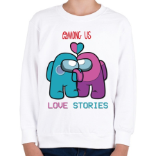 PRINTFASHION Among us szerelem - Love stories - Gyerek pulóver - Fehér gyerek pulóver, kardigán