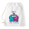 PRINTFASHION Among us szerelem - Love stories - Sportzsák, Tornazsák - Fehér