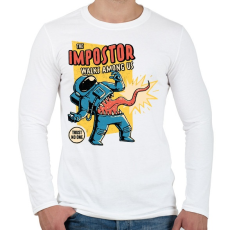 PRINTFASHION Among us The Impostor among us - Férfi hosszú ujjú póló - Fehér