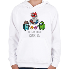 PRINTFASHION Among us - there is ONE impostor - Gyerek kapucnis pulóver - Fehér gyerek pulóver, kardigán
