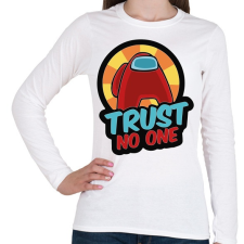 PRINTFASHION Among us trust no one - Női hosszú ujjú póló - Fehér női póló