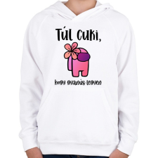 PRINTFASHION Among Us - Túl cuki, hogy gyanús legyen - Gyerek kapucnis pulóver - Fehér gyerek pulóver, kardigán